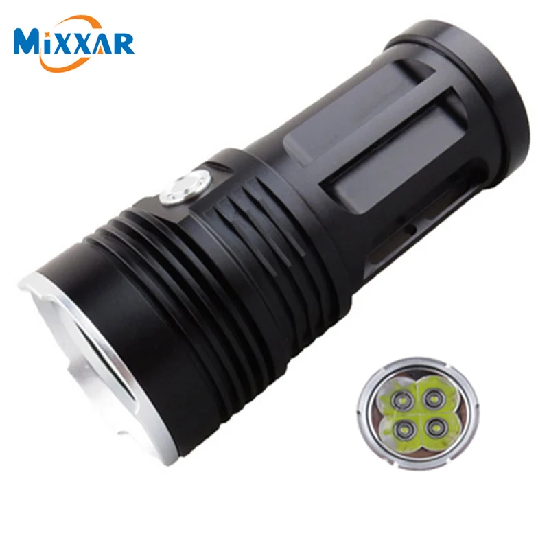 

zk30 led flashlight MI-4 8000 lumen Camp Hunting Torch 4x Cree XM-L T6 tactical Lantern suitable 4x18650 battery