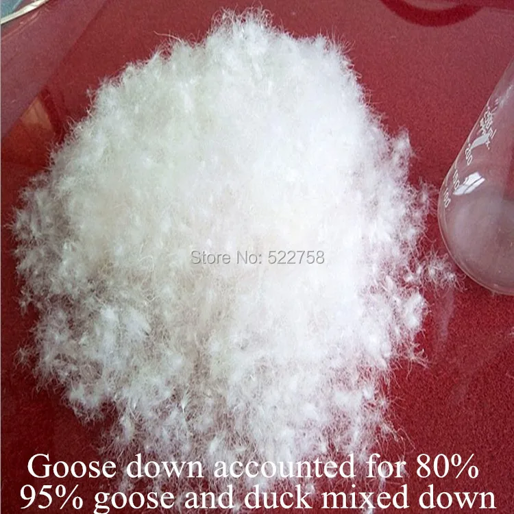 

Free shipping 95% white goose & duck mixed down/ goose accounted for 80% /fill power 780/comforter and jacket filler/ 5 oz price