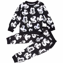 Autumn Winter Mickey Baby Girls Clothing Sets Children Clothes Kids Cartoon Boy Coats Sweater Pants Suits