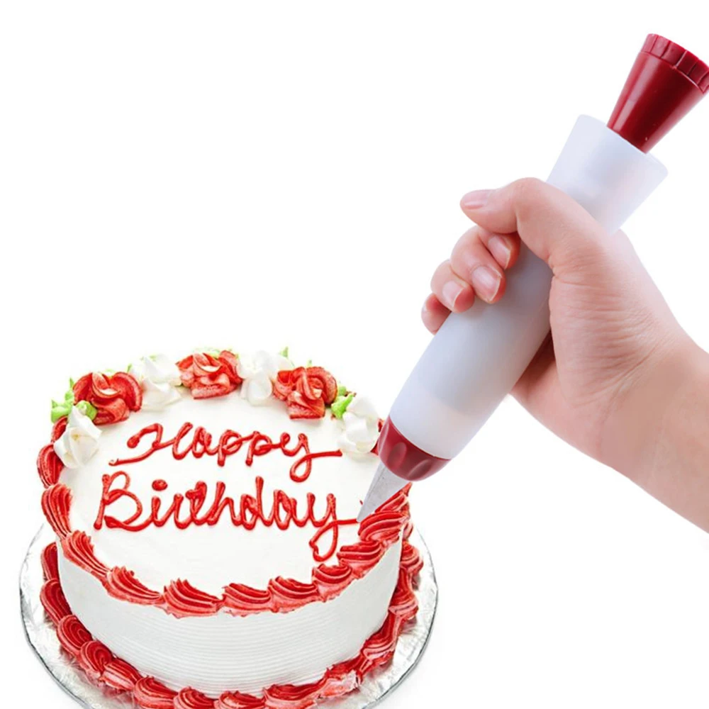 1pcs Silicone Food Writing Pen Chocolate Decor Dessert Decorators Pens Pastry Icing Cream