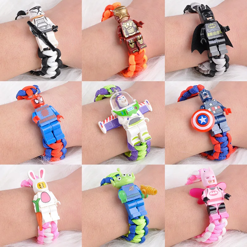 

Handwork Superhero Bracelet Marvel Avengers Captain America Spider Man Superman Batman Wristband Bracelet Kids Gift
