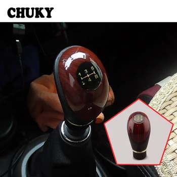 

CHUKY Car Manual Shift Lever Gear Knob Artificial Peach Wood Gear Head Handball For Volkswagen BMW E46 E39 Mini Cooper Audi A4