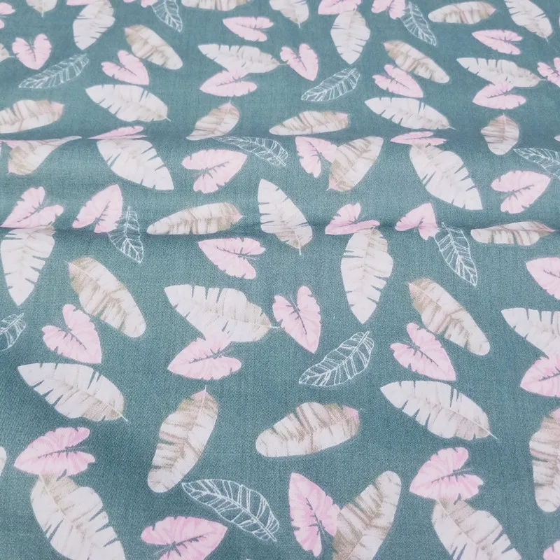 

Printed Leaf 100% Cotton Twill Fabric Cotton Patchwork Cloth ,DIY Sewing Quilting Fat Quarters Material For Baby&Child