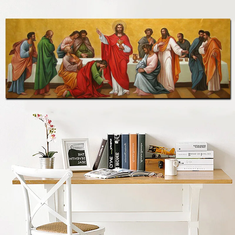 Digital Print Famous Jesus Canvas Abstract Oil Painting on Canvas Poster Custom Last Supper Poster Wall Art Living Cuadros Decor (2)