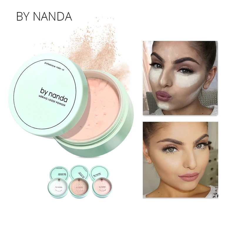 

3 Color Translucent Pressed Powder with Puff Smooth Face Makeup Foundation Waterproof Loose PowderSkin Finish Setting Powder