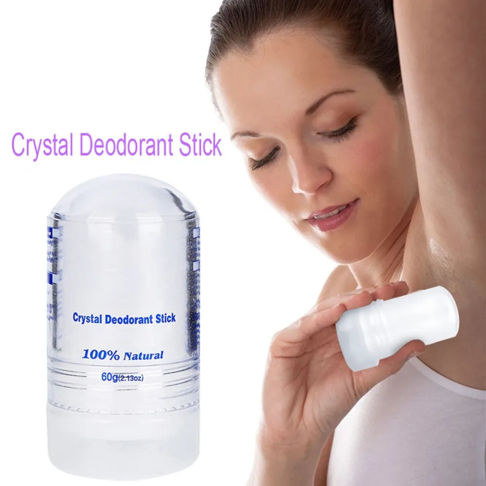 Женщины Мужчины Быстрый нетоксичный натуральный пищевой Кристалл дезодорант палочка квасцов тела антиперспирант Remover Antiperspirant