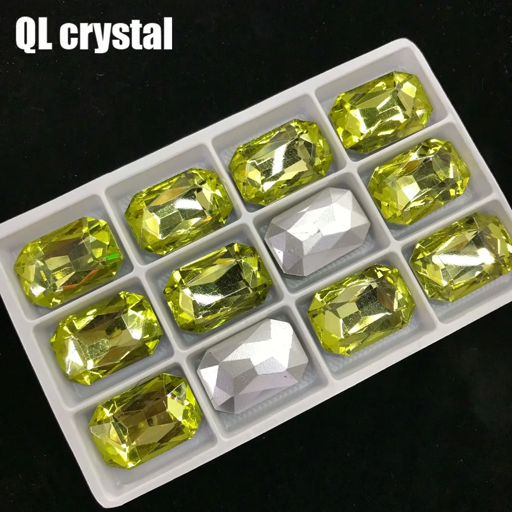 QL Crystal ALL SIZE Octagon Pointback Rhinestone High Quality for Jewelry Making DIY Accessories | Дом и сад