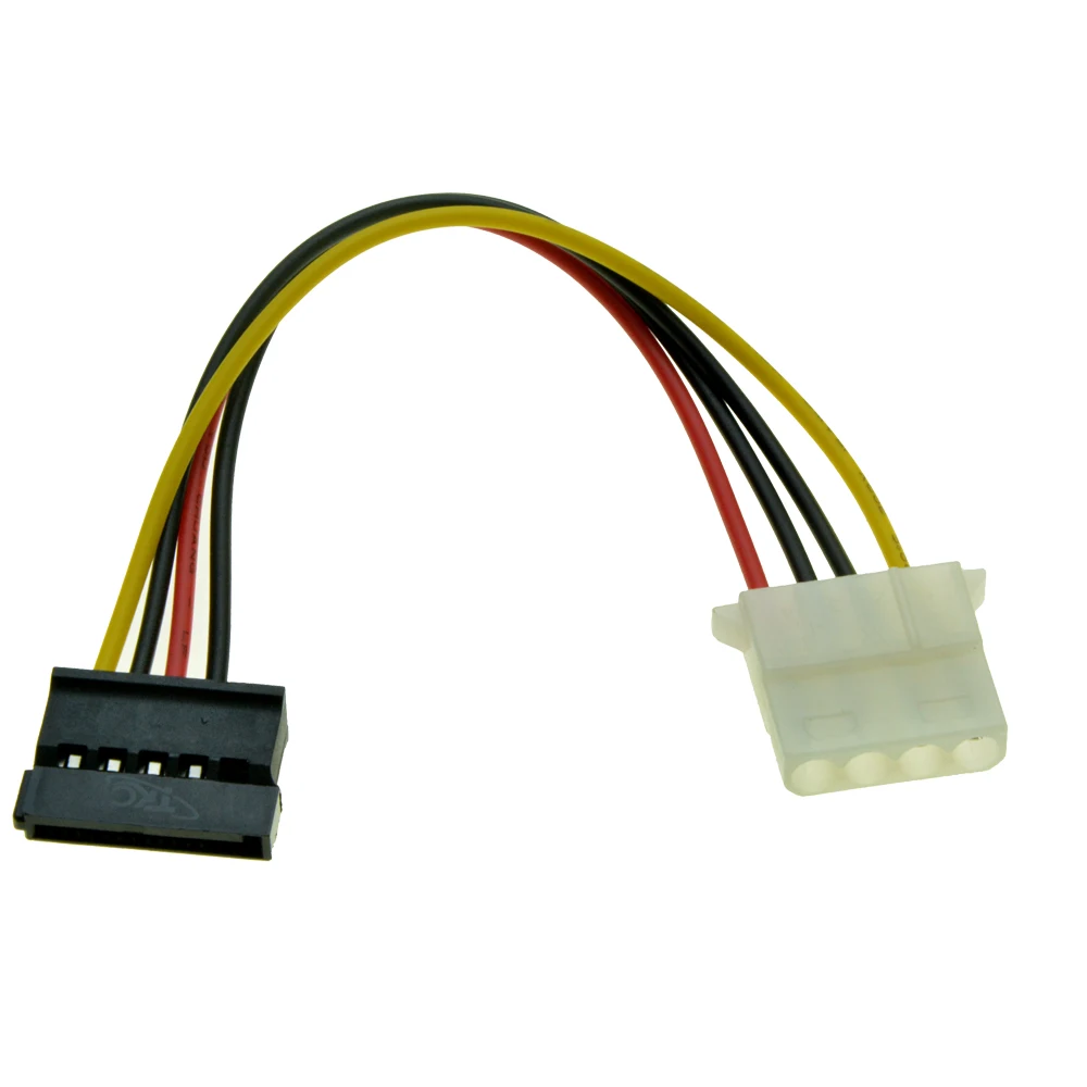 

4 Pin Molex IDE Female TO 15pin Serial ATA Female Power Supply Cable for SATA SSD D plug to 15 Pin SATA Conversion Cable