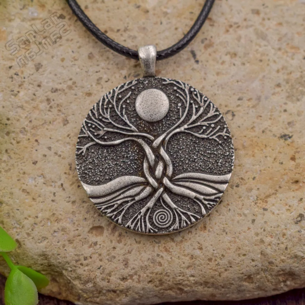 SanLan старинное английское ожерелье с лунным обрядовым деревом жизни