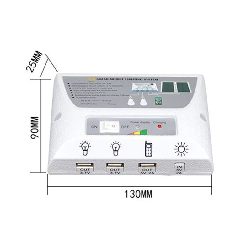 Geração de Energia Carregamento do Telefone Móvel + 2led Solar Terno Móvel Fotovoltaica Barraca Acampamento Eemergency Lâmpadas Cabo Usb Luz 5 fotovoltaica barraca acampamento eemergency carregamento do telefone