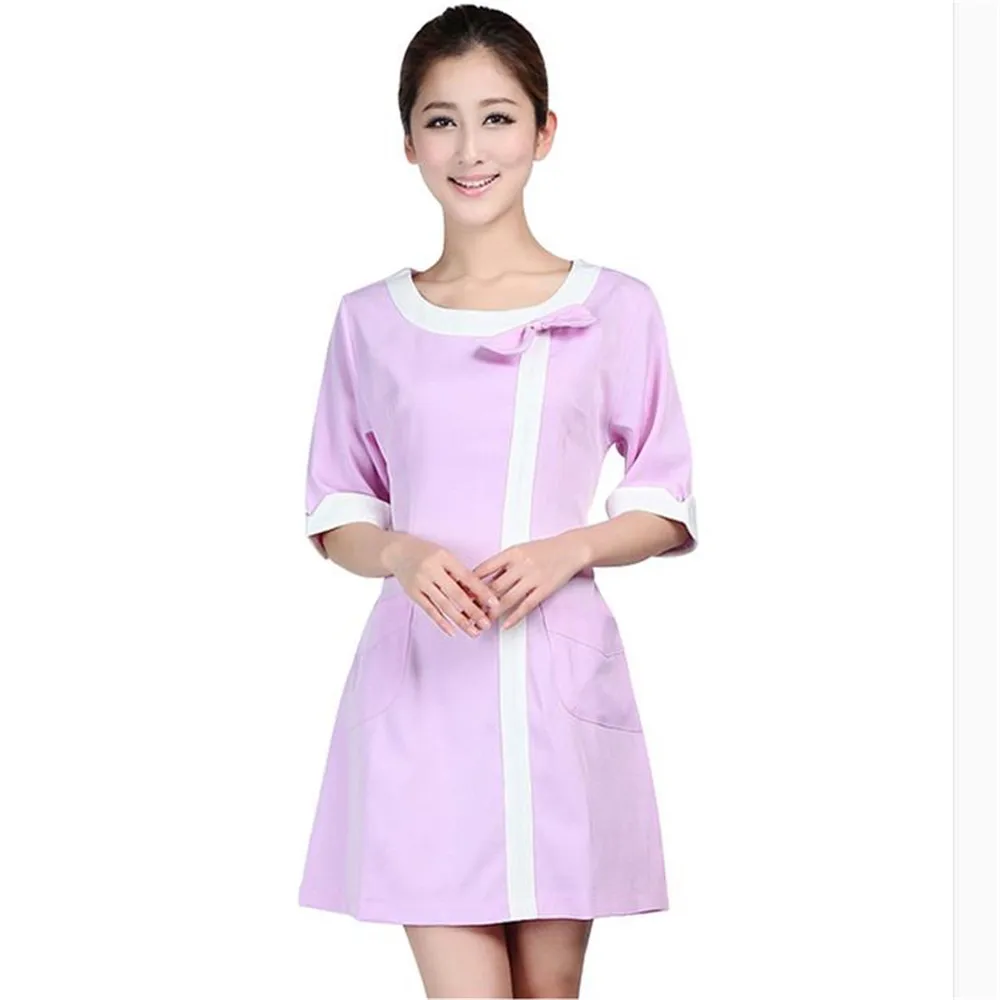 

Medical uniforms 2019 nursing scrubs Clothes For Beauty Shop Short Sleeve Doctor Clothing uniformes hospital women Work dress