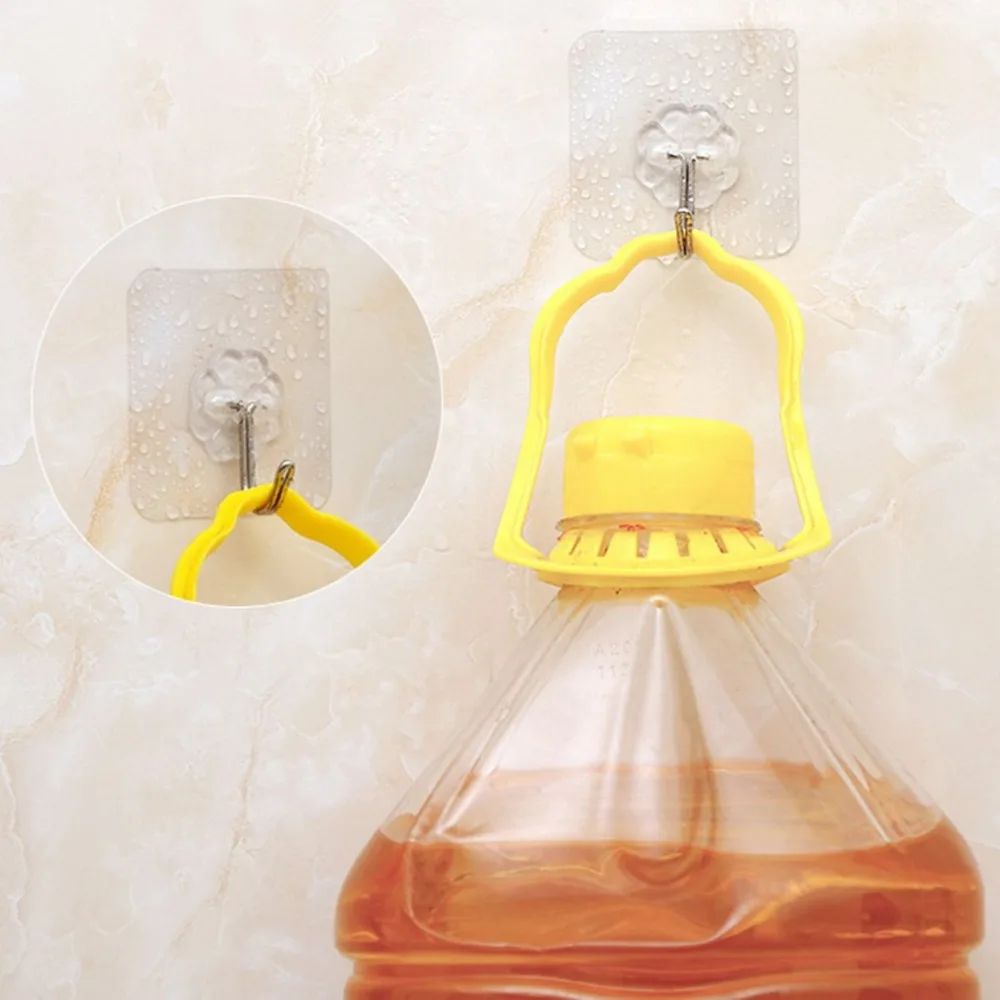Бесшовный клейкий водонепроницаемый прозрачный крючок несущий 10 кг настенный крючок для кухни и ванной комнаты настенная Вешалка Органайзер
