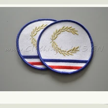 Вышитые патч, пользовательские вышитые одежды ярлыки для одежды, высокое качество, диаметр 8.5 см