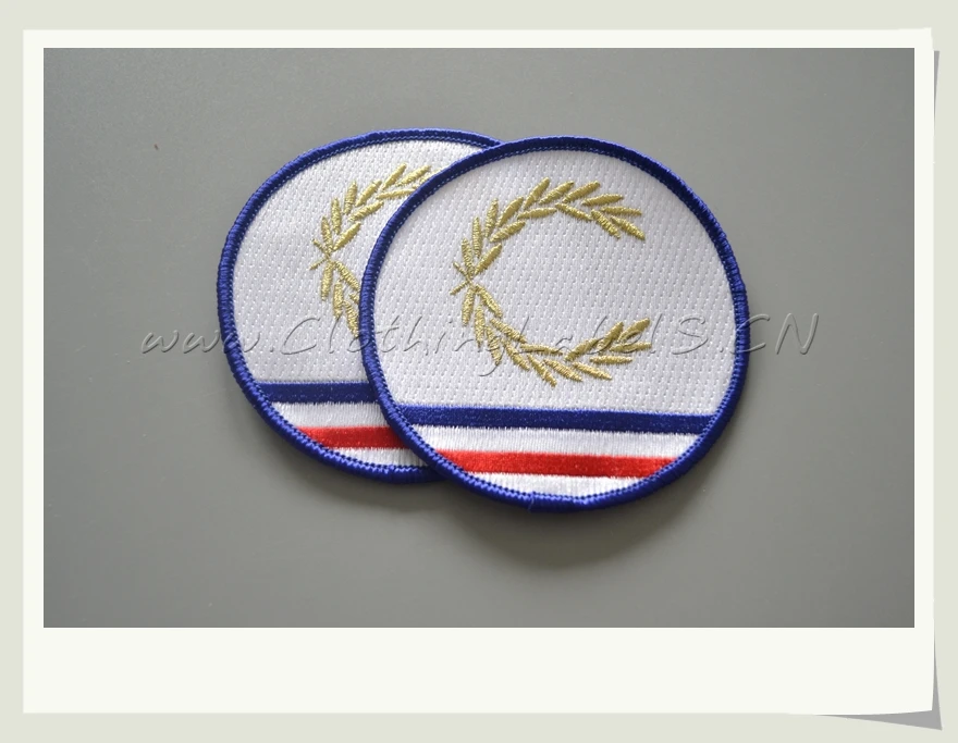 embroidered patch, custom embroidered garment labels for clothing, high quality, diameter 8.5cm