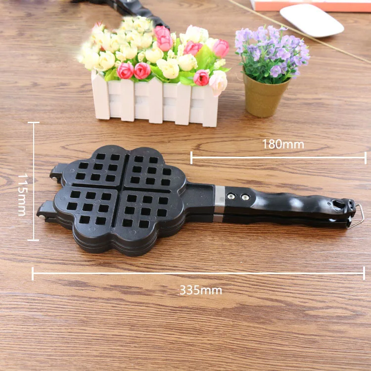  Household Heart Shape Non-stick Metal Waffle Maker Waffle Mould Cake Baking Pan Kitchen Baking Tool - 32880160843