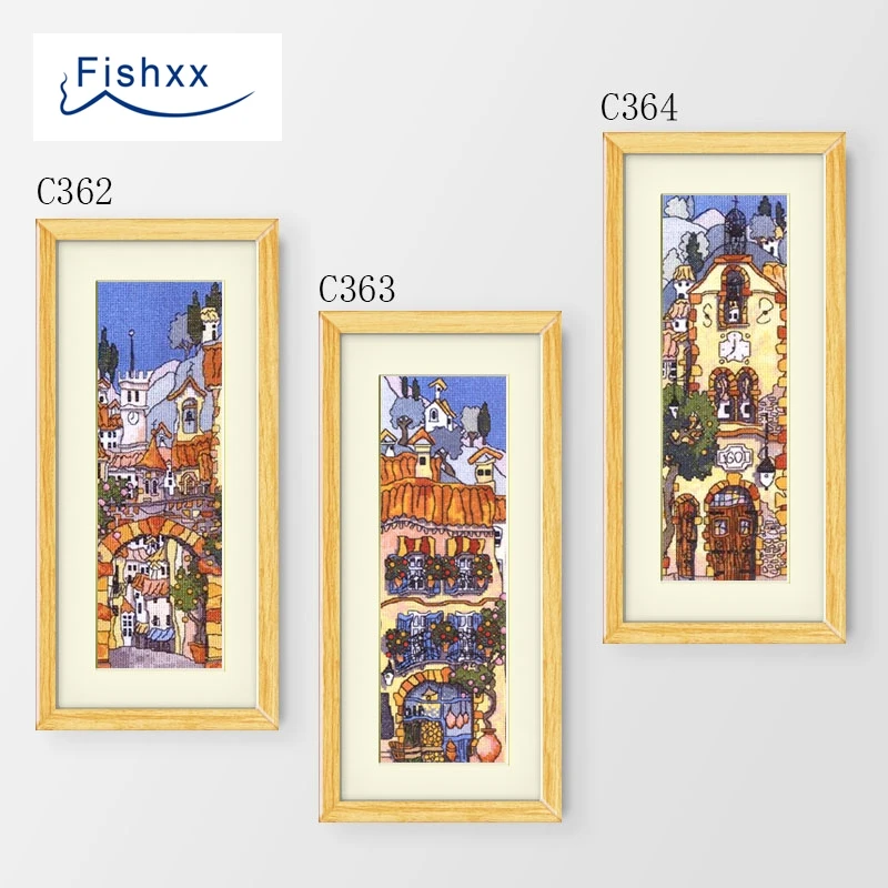

Fishxx Cross Stitch European Style Vertical Version Cartoon Castle C362-364 Children'S Room Three Modes Kit