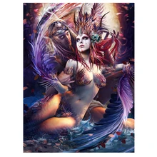 Полная квадратная Алмазная вышивка 5D DIY Алмазная картина фото на заказ "игра аниме девушка" Алмазная мозаика Вышивка крестом домашний декор