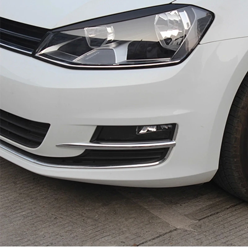 

Free Shipping High Quality ABS Chrome Front Fog lamps cover Trim Fog lamp shade Trim For Volkswagen VW Golf 7 MK7