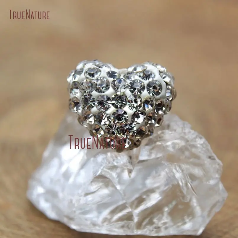 20171218-BE9071- Clay Beads Pave White Rhinestone Heart Shape Beads_7