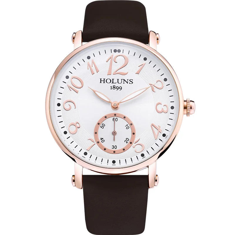 HOLUNS часы для медсестры Топ бренд часы для женщин Роскошные Кварцевые кожаный ремешок для часов белые цифровые наручные женские наручные часы - Цвет: CL4 only watch