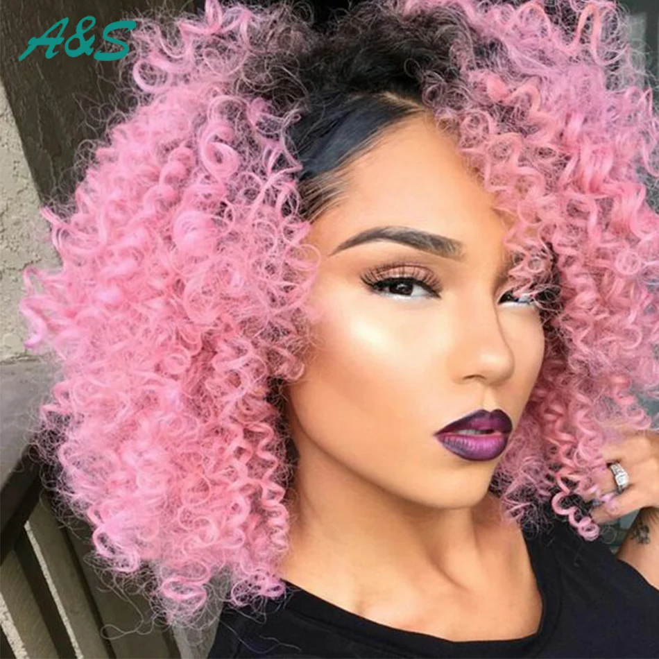Stylish pink braiding hair crochet braids crochet hair extensions ombre