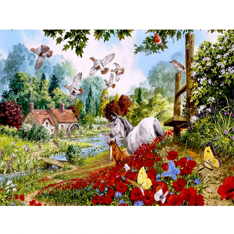 Pemandangan Dari Desa Pondok Hewan Dan Tumbuhan Gambar Diy Pemandangan Dari Desa Pondok Hewan Dan Tumbuhan Gambar Diy