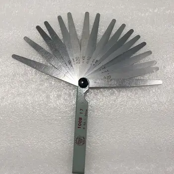 

100mm 0.02-1.0mm Thick Meter Gauge Meter 17 Blades Stainless Steel Meter for Spark Plug Valve Takes Measure Tool