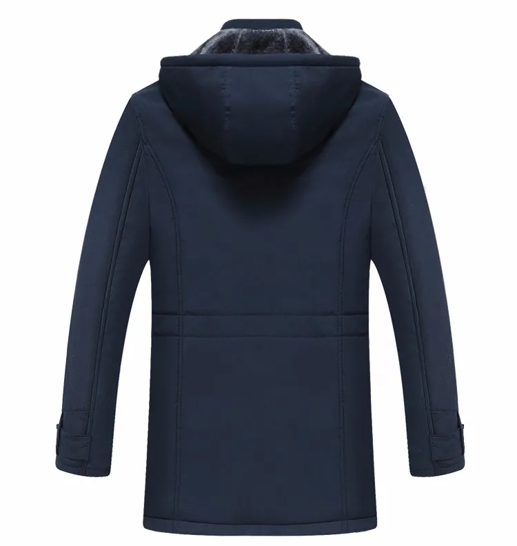 Зимняя куртка Для мужчин плюс Размеры M-4XL длинное хлопковое пальто Новинка 2016 г. теплая брендовая одежда плюс бархатные свободные