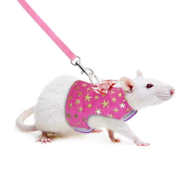 

Small Pet Rabbit Harness Vest and Leash Set For Ferret Guinea Pig Bunny Hamster Puppy Bowknot Chest Strap Harness Pet Supplies