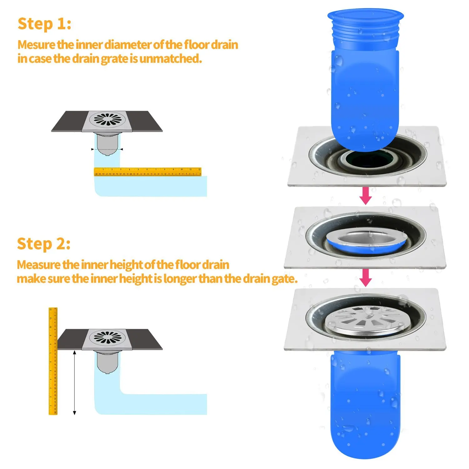LICG-Drain Backflow Preventer 4 шт, одноходовой клапан для трубы трубки в туалете ванная комната трап уплотнение сопротивляться запаху и жукам