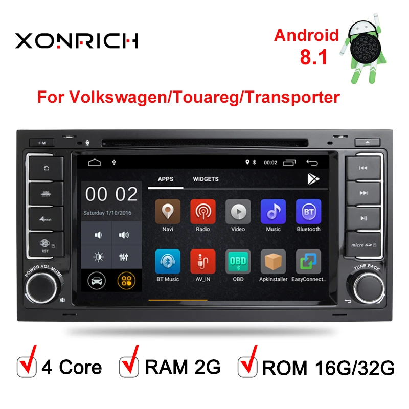 

Car Multimedia Player Android 8.1 2 Din DVD AutoRadio For Volkswagen Transporter T5 GPS Navigation Audio 2G RAM
