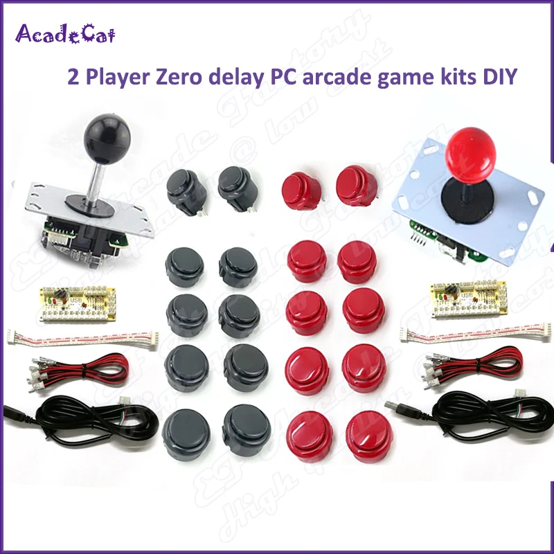 Бесплатная доставка 2 игрока Zero Delay DIY PC аркадные игровые наборы для Jamma боевые