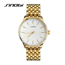 SINOBI Watches Woman Top Brand Luxury Full Metal Gold Watch Women Quartz-Watch Table Clock