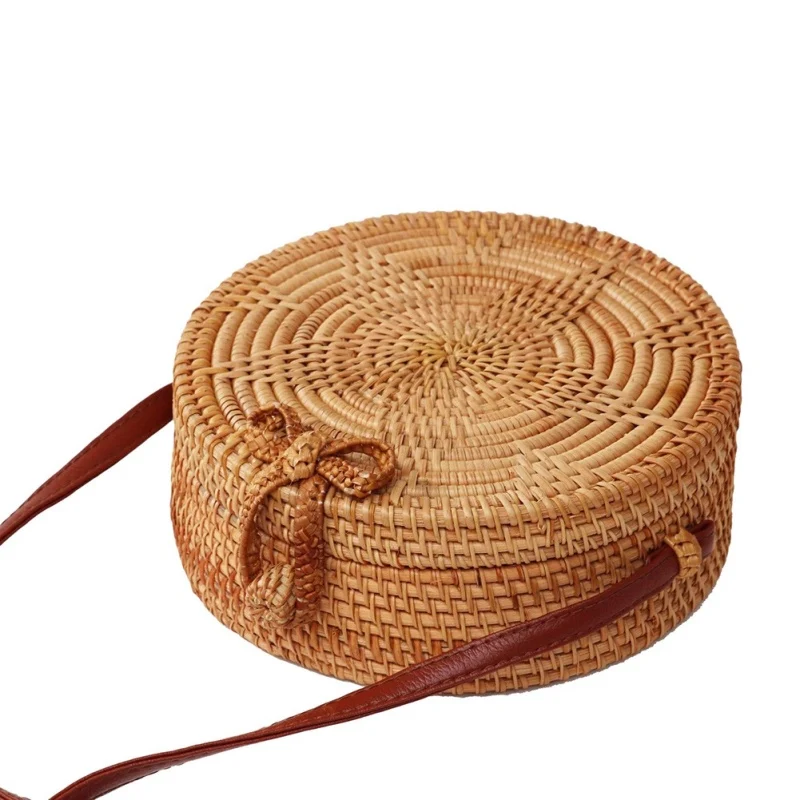 Многоцелевой женский соломенный мешок для хранения пляжные бамбуковые Наплечные сумки органайзер для косметики косметические сумки из ротанга - Цвет: 15