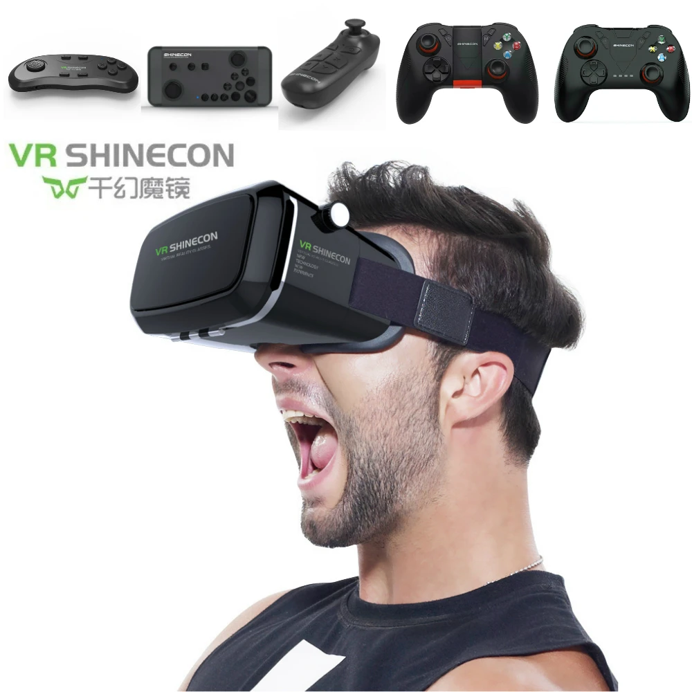 2018 VR Shinecon Виртуальная реальность 3D очки Google Cardboard 2 0 Pro версия BOX фильм для 4 5 6