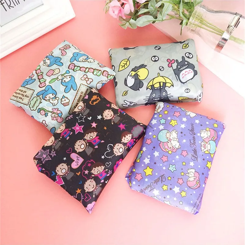 

Cartoon Reusable Shopping Bag Foldable Recycle shopping Eco Fruit Vegetable Grocery Storage Handbags Storage Organization Bag