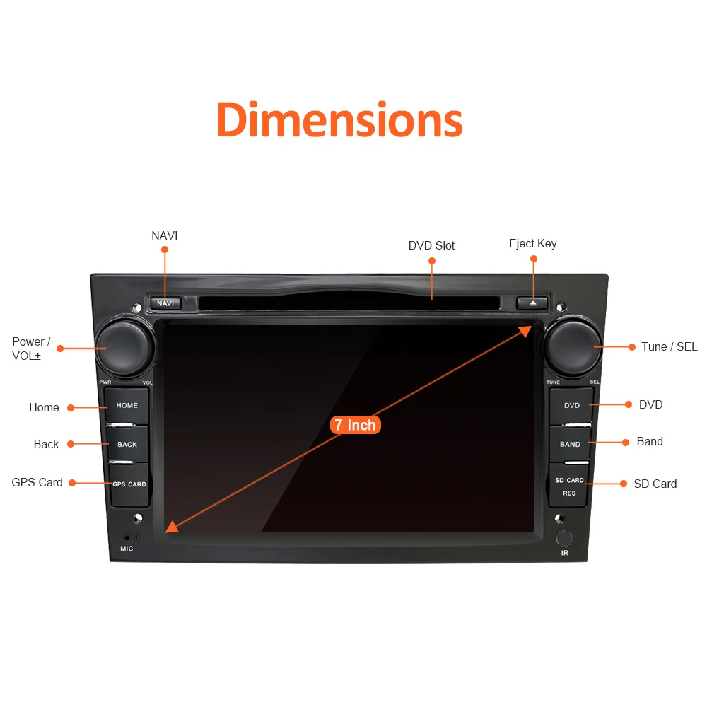 Top Eunavi 2 din Android 8.1 car dvd player for Opel Astra Vectra Antara Zafira Corsa gps navigation bluetooth radio 3G WIFI RDS 4
