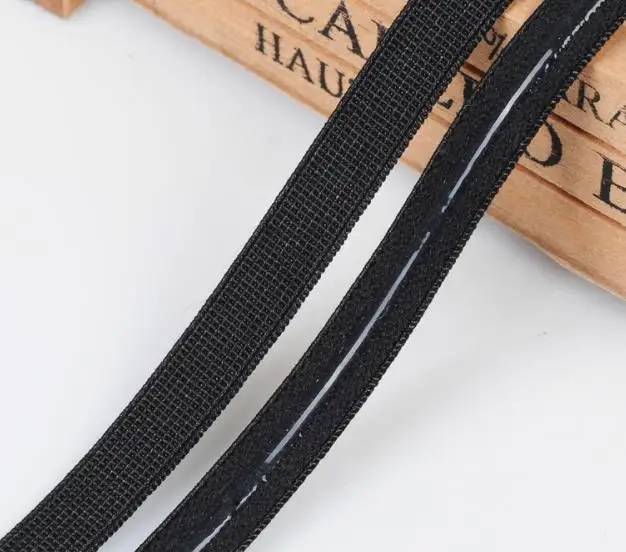 12 мм белая черная эластичная лента силиконовый захват эластичная тесьма плечевой ремень Ленты бюстгальтеры ручной работы Нескользящая швейная ткань