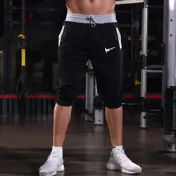 2019 новый летний бренд Для мужчин s спортивные для бега облегающие шорты мужские черные короткие брюки для бодибилдинга мужской Фитнес