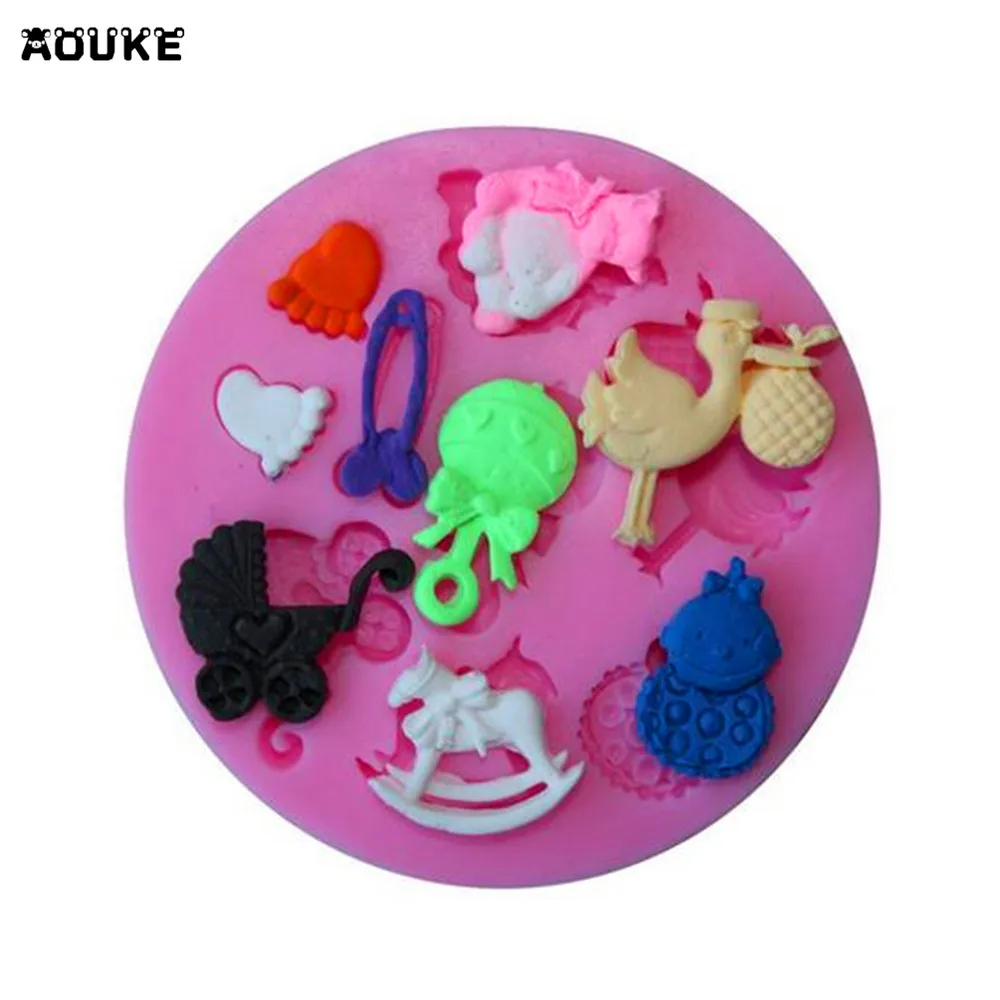 DIY Baking Tools About Cartoon Shape Liquid Silicone Cake Mold/Pastry Mould/Jello Pudding/Chocolate Molds/Ice Cube/Soap Molds | Дом и сад