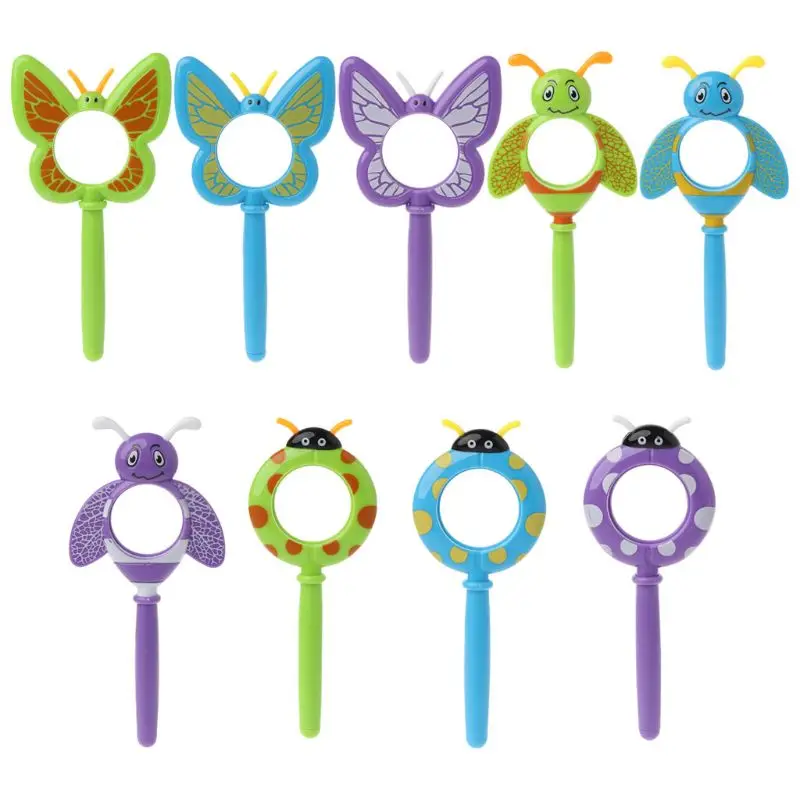 

Cartoon Insect Shape Magnifying Outdoor Exploration Learning Kids Children Educational Toys Magnifier Ladybug Butterfly