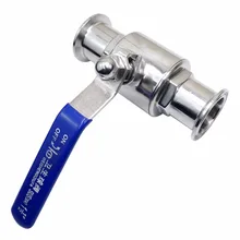 1-1/" 38 мм санитарный шаровой клапан 1,5" трехзажимной наконечник типа для домашнего пивоварения продукт 304 нержавеющая сталь