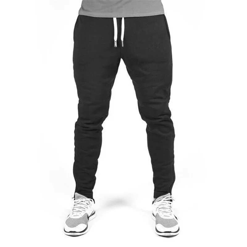 

2018 men's new fashion fitness pants stretch cotton men's casual comfort tights, sweatpants trousers jogging pants