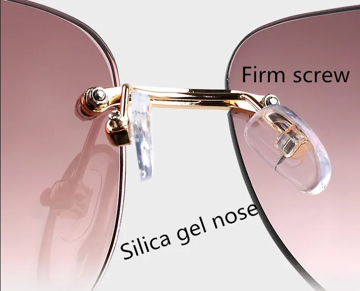 Роскошные высококачественные женские солнцезащитные очки без оправы, брендовые дизайнерские Элегантные винтажные женские солнцезащитные очки, женские солнцезащитные очки Oculos