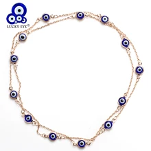 Lucky Eye ссылка браслет цепочка Злой Глаз бусина талисманы крест богемный для женщин многослойные цепи браслеты EY4802