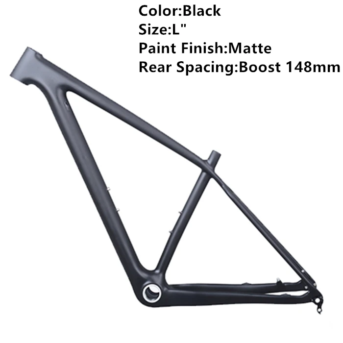 29er полностью карбоновая велосипедная Рама 29 дюймов carbomania бренд MTB рама диск набор тормозных Рам 1-1/" до 1-1/2" 2" дюймов - Цвет: Boost Black L Matte