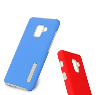 

For Galaxy A8 Heavy Duty Protective Armor Back Case For Samsung Galax A8 Plus 2018 Slim Dual Layer Hybrid Impact Shockproof Case