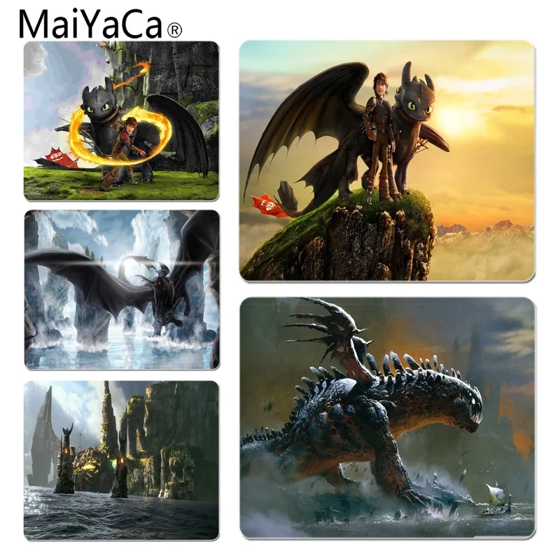 

MaiYaCa In Stocked How To Train Your Dragon Office Mice Gamer Soft Mouse Pad Size for 18x22cm 25x29cm Small Mousepad