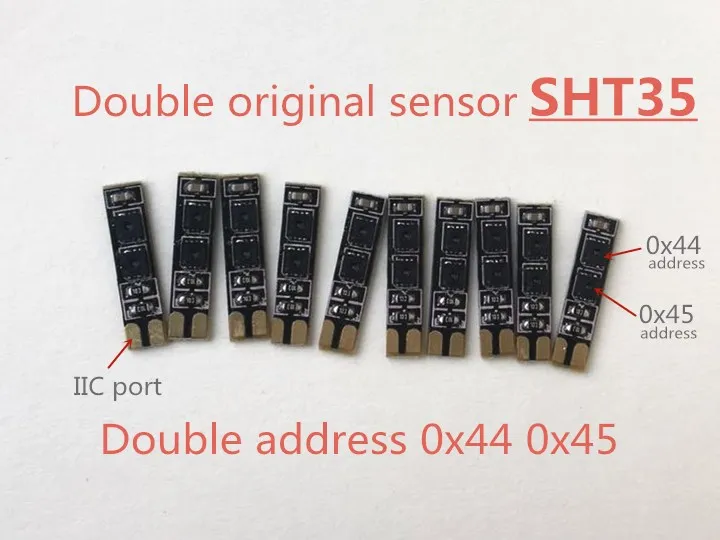 

10PCS/LOT Digital temperature and humidity SHT35 Original Double sensor IIC Double pull resistance filter capacitor DIY