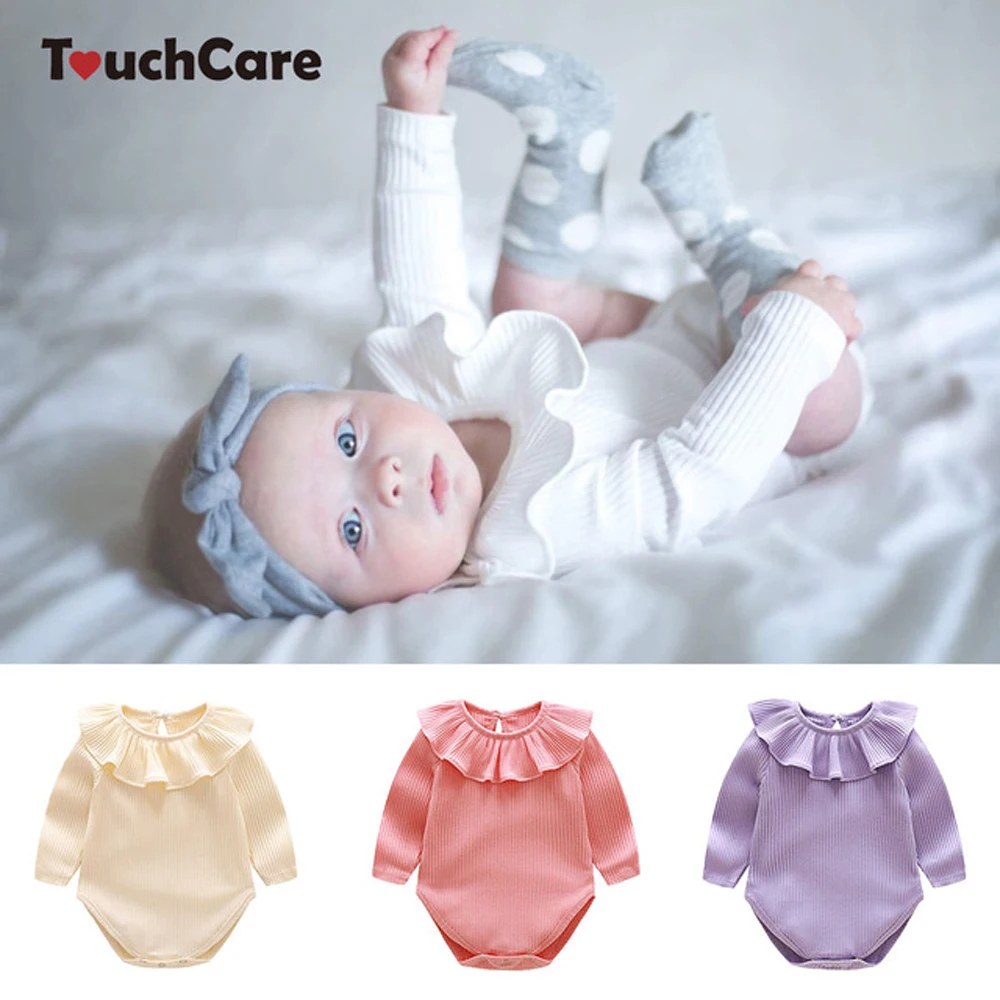

Baby Girl Ruffles Knitted Rompers Newborn Baby Cotton Clothes Girls Jumpsuit Kids Pajamas Spring Autumn Outfits Romper Clothes